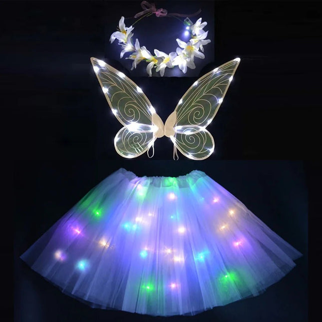 Party Dress Girls LED Tulle Luminous Tutu Fairy Dance Dress - Party Dress - RUEWEY - Mad Fly Essentials