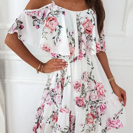 Party Dress Women Floral Summer Spaghetti Chiffon Dress - Party Dress - Boho Girl - Mad Fly Essentials