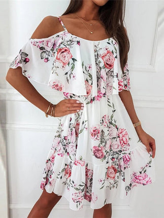 Party Dress Women Floral Summer Spaghetti Chiffon Dress - Party Dress - Boho Girl - Mad Fly Essentials