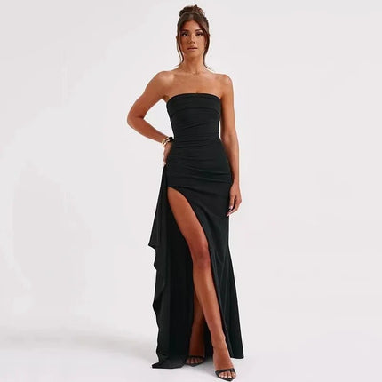 Party Dress Women Off-shoulder High Split Maxi Party Dress - Party Dress - Mozision - Mad Fly Essentials