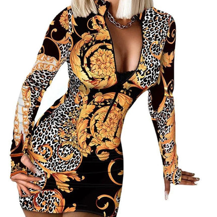 Party Dress Women Sexy Long Gold Chains Clubwear - Party Dress - ILUKiss - Mad Fly Essentials