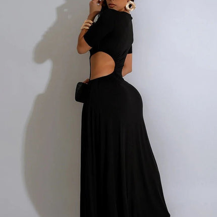 Party Dress Women Solid Asymmetrical Maxi Dress - Party Dress - Nice-Forever - Mad Fly Essentials