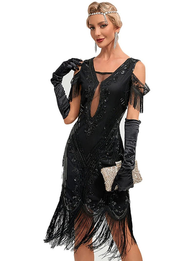 Party Dress Women Vintage 20s Flapper Great Gadsby MIDI Dress - Party Dress - Eillysevens - Mad Fly Essentials