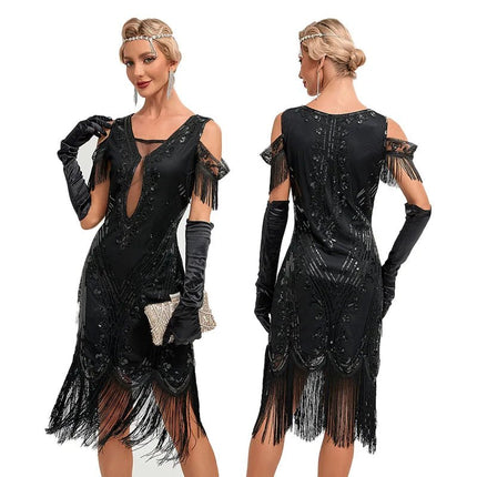 Party Dress Women Vintage 20s Flapper Great Gadsby MIDI Dress - Party Dress - Eillysevens - Mad Fly Essentials