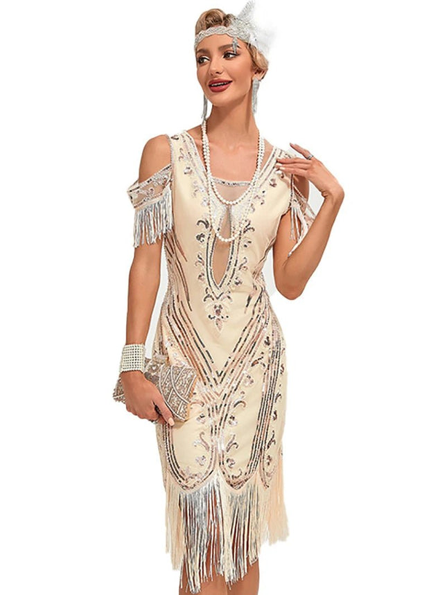 Party Dress Women Vintage 20s Flapper Great Gadsby MIDI Dress - Party Dress - Eillysevens - Mad Fly Essentials