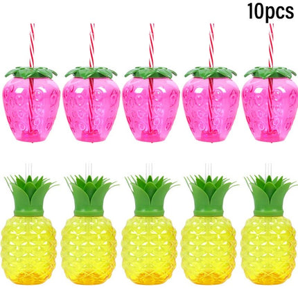 Party Essentials Pineapple Strawberry Fruit 8pc Cups - Party Essentials - 001 - Mad Fly Essentials