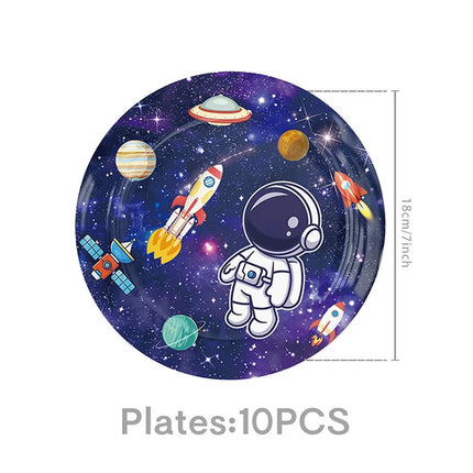 Party Essentials Space Astronaut Tableware Kid Birthday Decor Supply - Party Essentials - LISM - Mad Fly Essentials