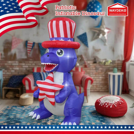 Patriotic Independence Day 4th of July Bear/Dinosaur/Nutcracker Inflatable - Inflatable - Starry Decor - Mad Fly Essentials