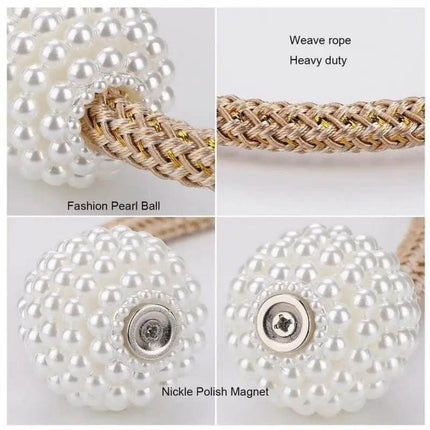 Pearl Magnetic Clip Tie Curtain Buckle Set Home Decor - Home Decor - Party Essentials - Mad Fly Essentials