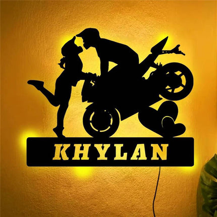 Personalized Motorcycle Car LED Wall Night Light - Mad Fly Essentials