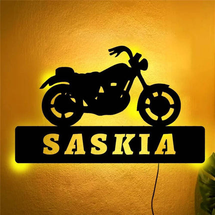 Personalized Motorcycle Car Wall LED Night Light - LED Night Light - GXFC Lighting - Mad Fly Essentials