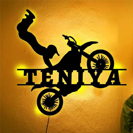 Personalized Motorcycle Car Wall LED Night Light - LED Night Light - GXFC Lighting - Mad Fly Essentials