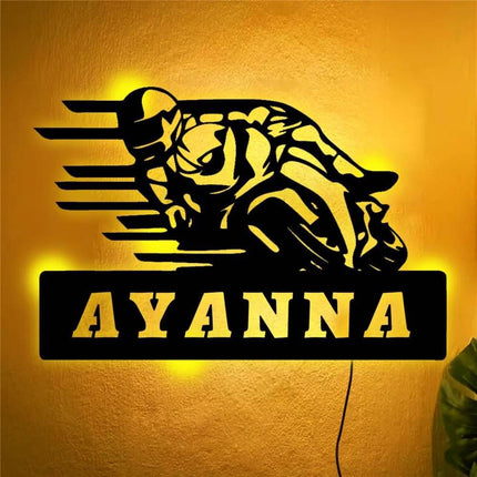 Personalized Motorcycle LED Night Light - Mad Fly Essentials