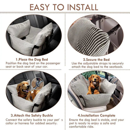 Pet Booster Seat Portable Plaid Dog Cat Seat - Pet Booster Seat - CPLIFE - Mad Fly Essentials