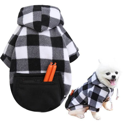 Dog Plaid Reversible Jacket Pet Hoodies - Mad Fly Essentials