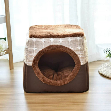 Dog Villa Winter Cat Cave Bed Pet Essentials - Pet Essentials - Muttering Bear - Mad Fly Essentials