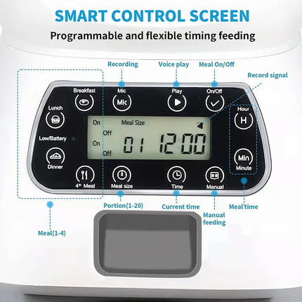 Pet Essentials Smart 3.5L Dog Feeder Food Dispenser - Pet Essentials - ZYfeeder - Mad Fly Essentials