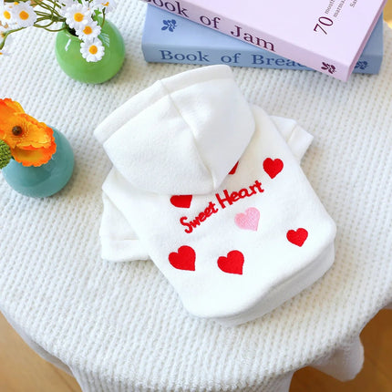 Pet Hoodies Dog Love Heart Puppy Pullover - Pet Hoodies - PetBoss - Mad Fly Essentials