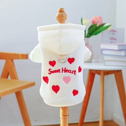 Pet Hoodies Dog Love Heart Puppy Pullover - Pet Hoodies - PetBoss - Mad Fly Essentials