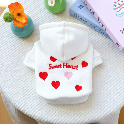 Pet Hoodies Dog Love Heart Puppy Pullover - Pet Hoodies - PetBoss - Mad Fly Essentials