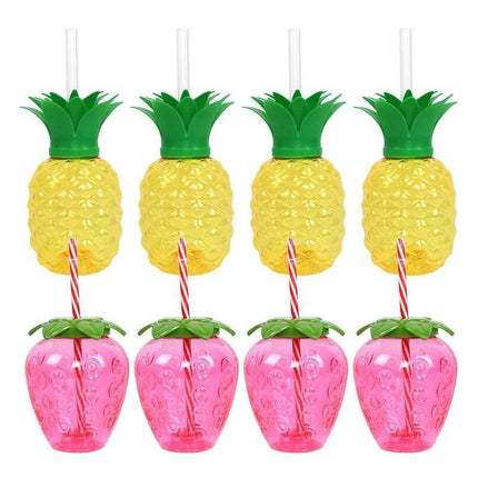 Pineapple Strawberry Fruit 8pc Cups Party Essentials - Party Essentials - 001 - Mad Fly Essentials