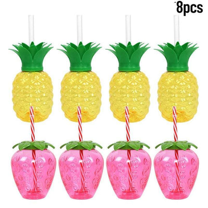 Pineapple Strawberry Fruit 8pc Cups Party Essentials - Party Essentials - 001 - Mad Fly Essentials