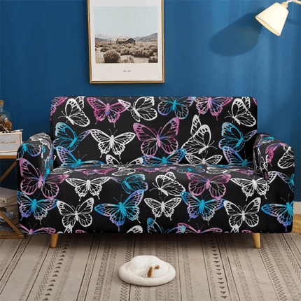 Pink 3D Universal Butterfly Elastic Sofa Slipcover - Slipcover - S - EMIGA - Mad Fly Essentials