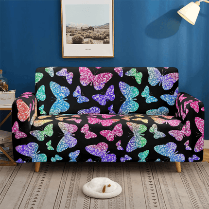 Pink 3D Universal Butterfly Elastic Sofa Slipcover - Slipcover - S - EMIGA - Mad Fly Essentials