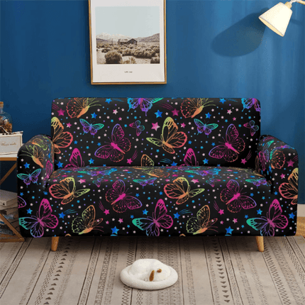 Pink 3D Universal Butterfly Elastic Sofa Slipcover - Slipcover - S - EMIGA - Mad Fly Essentials
