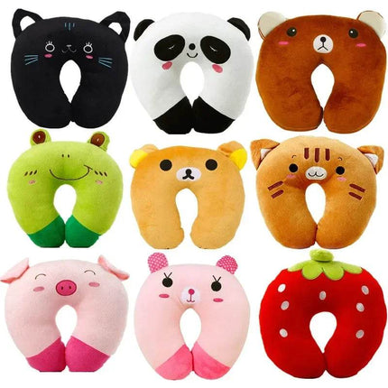 Plush U-Shaped Animal Pillows Decor Home Decor - Mad Fly Essentials