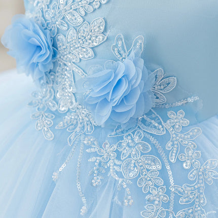 Princess Dress Baby Girl Pink Bow Lace Birthday Dress - Princess Dress - LZH - Mad Fly Essentials