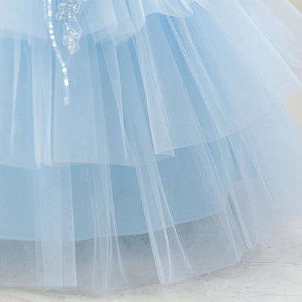Princess Dress Baby Girl Pink Bow Lace Birthday Dress - Princess Dress - LZH - Mad Fly Essentials