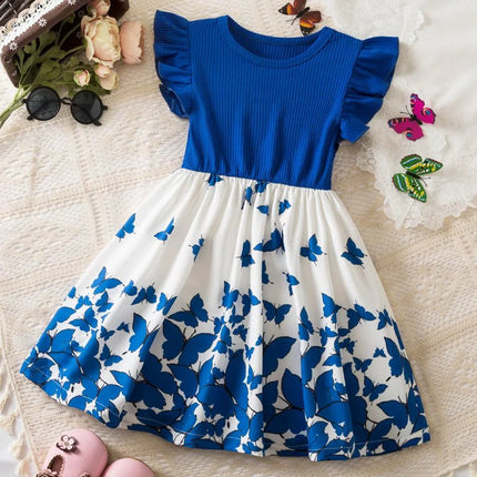 Princess Dress Girl Butterfly Bow Party Autumn Dresses - Princess Dress - Rubby - Mad Fly Essentials