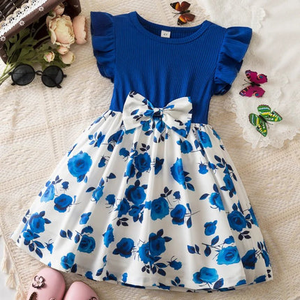 Princess Dress Girl Butterfly Bow Party Autumn Dresses - Princess Dress - Rubby - Mad Fly Essentials