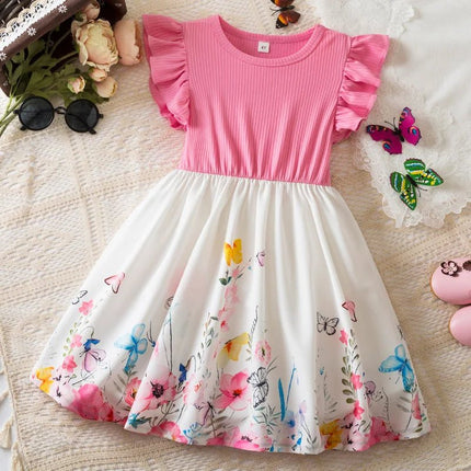 Princess Dress Girl Butterfly Bow Party Autumn Dresses - Princess Dress - Rubby - Mad Fly Essentials
