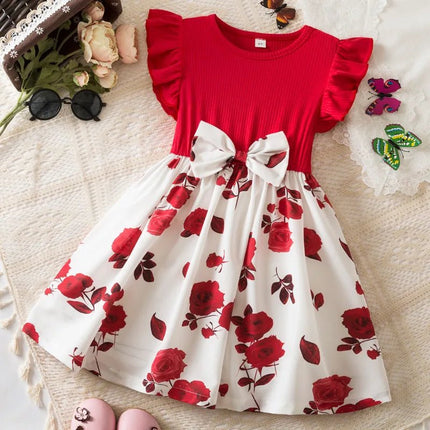 Princess Dress Girl Butterfly Bow Party Autumn Dresses - Princess Dress - Rubby - Mad Fly Essentials
