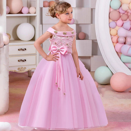 Princess Dress Girls Elegant Floral Ball Gown - Princess Dress - Adyce - Mad Fly Essentials