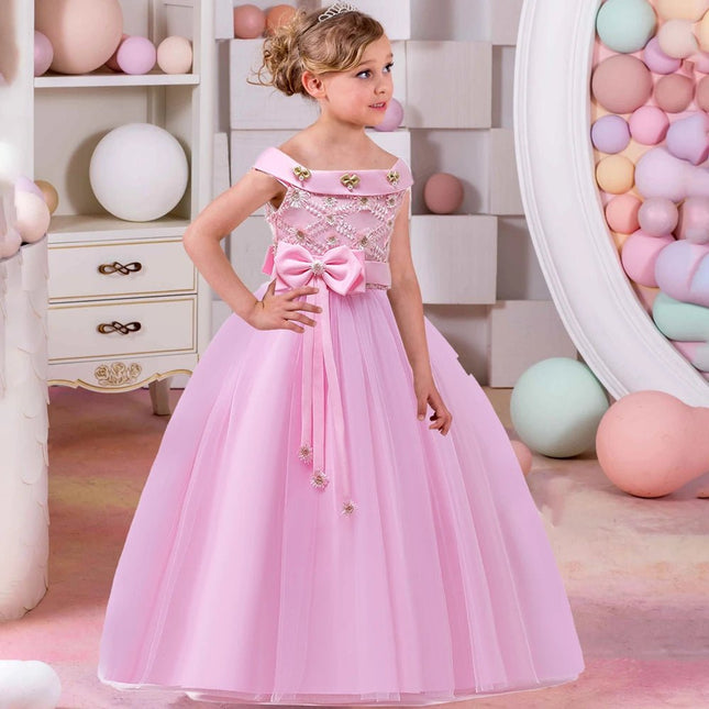 Princess Dress Girls Elegant Floral Ball Gown - Princess Dress - Adyce - Mad Fly Essentials