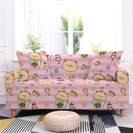 Rabbit Rainbow Pattern 3D Sofa Slipcover - Slipcover - S - EMIGA - Mad Fly Essentials