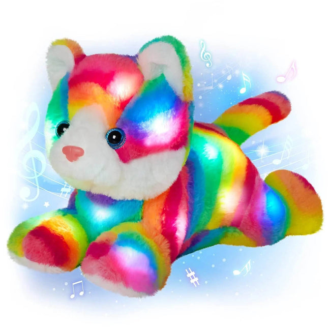 Rainbow Cat Plush Musical Activity Toys - Mad Fly Essentials