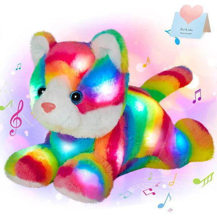 Rainbow Cat Plush Musical Activity Toys - Mad Fly Essentials
