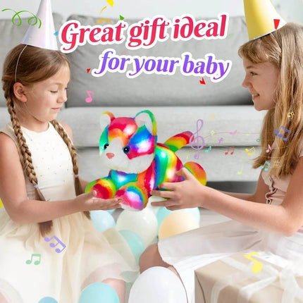 Rainbow Cat Plush Musical Activity Toys - Mad Fly Essentials
