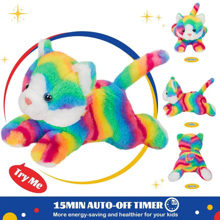 Rainbow Cat Plush Musical Activity Toys - Mad Fly Essentials