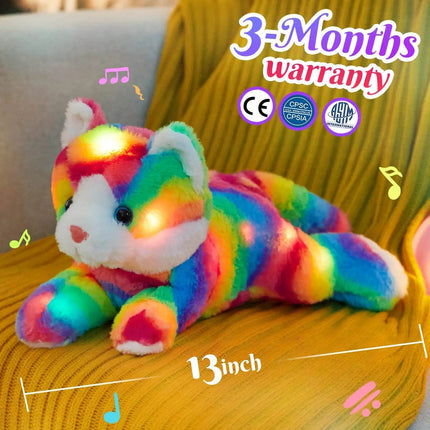 Rainbow Cat Plush Musical Activity Toys - Mad Fly Essentials