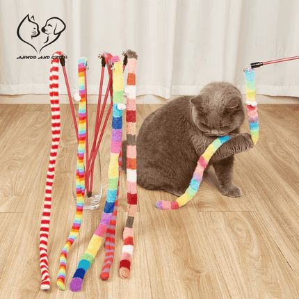 Rainbow Tail Cat Toy Pet Essentials - Mad Fly Essentials