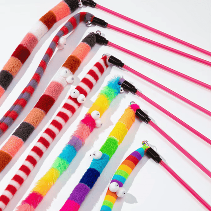 Rainbow Long Tail Caterpillar Cat Toy Pet Essentials - Pet Essentials - Ahwoo And Groo - Mad Fly Essentials