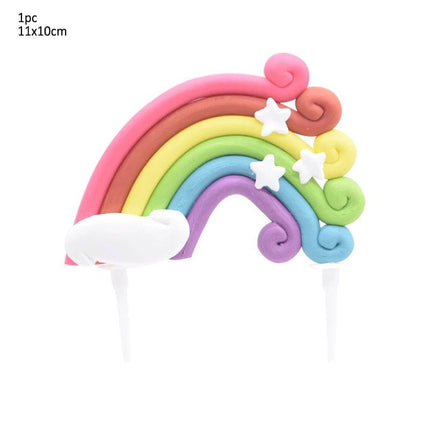 Rainbow Unicorn Birthday Cake Topper Kitchen Gadget - Kitchen Gadget - Melody Love - Mad Fly Essentials