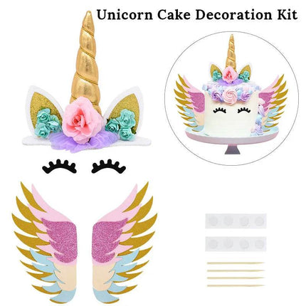 Rainbow Unicorn Birthday Cake Topper Kitchen Gadget - Kitchen Gadget - Melody Love - Mad Fly Essentials