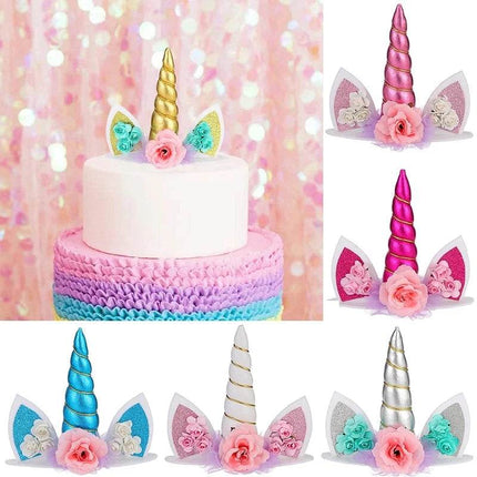 Rainbow Unicorn Birthday Cake Topper Kitchen Gadget - Kitchen Gadget - Melody Love - Mad Fly Essentials