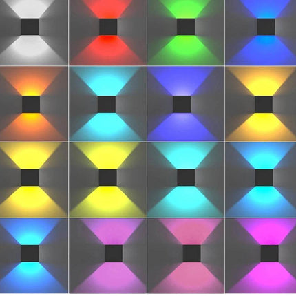 Rechargeable RGB Remote Square LED Wall Sconce - LED Wall Sconce - STRYVISM - Mad Fly Essentials